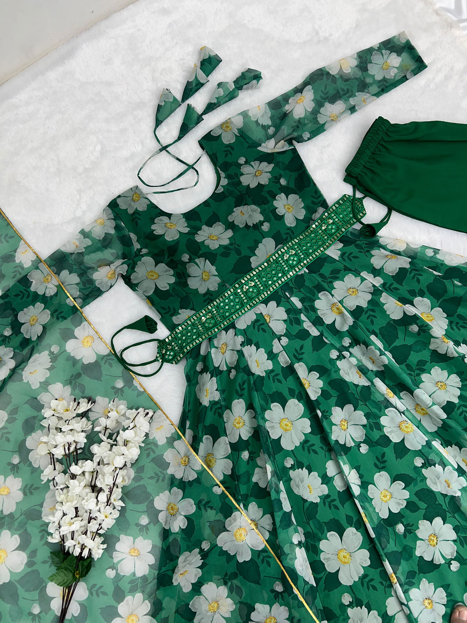 Nsr 717 Soft Organza Silk Printed Readymade Suits Catalog